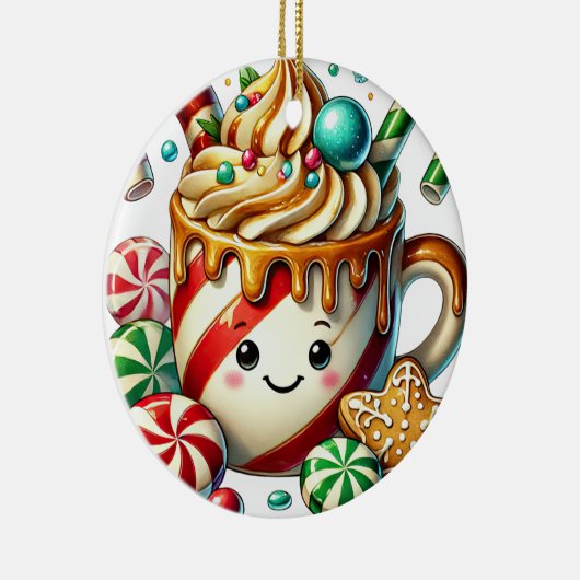 Weihnachtskaffee Keramik Ornament (Rechts)