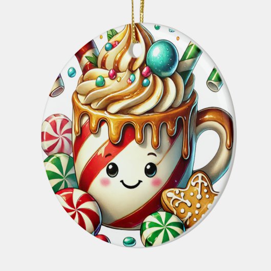 Weihnachtskaffee Keramik Ornament (Links)