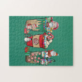 Weihnachtskaffee Latte Cosy Winter Weihnachtsmante Puzzle (Horizontal)