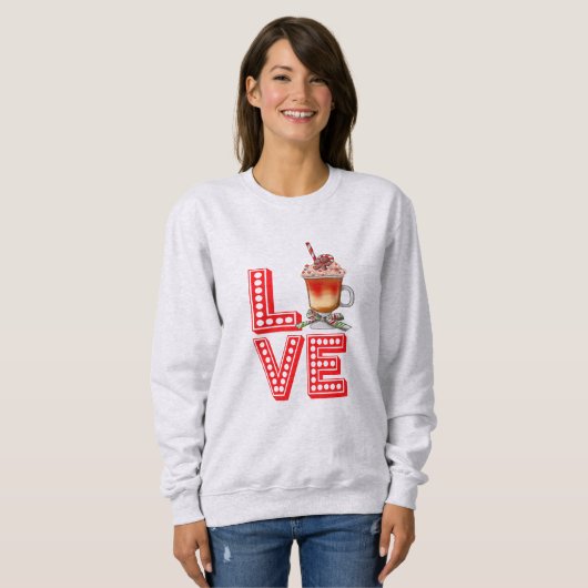 Weihnachtskaffee Liebe Kaffeeliebhaber Sweatshirt (Vorne ganz)