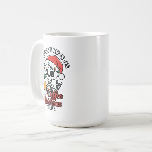 Weihnachtskaffee mit festem Skelettdesign Kaffeetasse (Vorderseite Links)