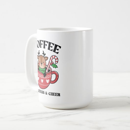 Weihnachtskaffee mit festlichen Dekorationen Kaffeetasse (Vorderseite Links)