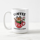Weihnachtskaffee mit festlichen Dekorationen Kaffeetasse (Links)