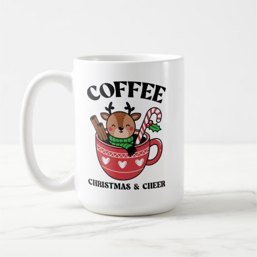 Weihnachtskaffee mit festlichen Dekorationen Kaffeetasse (Links)