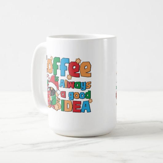 Weihnachtskaffee mit festlichen Redewendungen Kaffeetasse (Vorderseite Links)