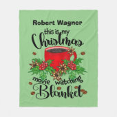 Weihnachtskaffee - Name Fleecedecke (Vorderseite)