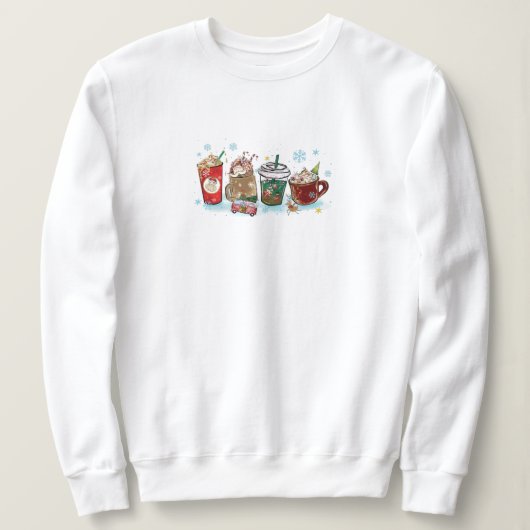 Weihnachtskaffee, Niedlicher Weihnachtskaffee Sweatshirt (Design vorne)