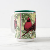 Weihnachtskaffee oder Kardinal Zweifarbige Tasse (Vorderseite Links)
