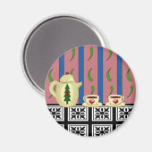 Weihnachtskaffee oder Tee Magnet (Vorderseite/Rückseite)
