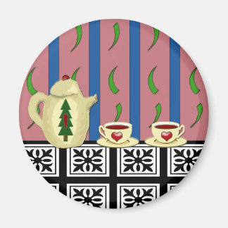 Weihnachtskaffee oder Tee Magnet