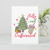 Weihnachtskaffee-Party-Einladung Einladung (Stehend Vorderseite)