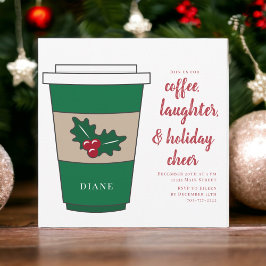 Weihnachtskaffee Personalisiert Holiday Party Holl Einladung