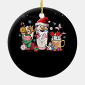 Weihnachtskaffee Pink Weihnachtsspeck Latte Cosy S Keramik Ornament (Hinten)