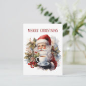 Weihnachtskaffee Postkarte (Stehend Vorderseite)