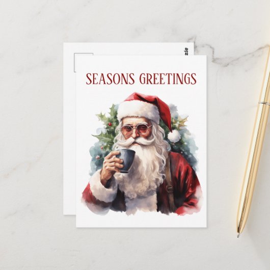 Weihnachtskaffee Postkarte (Vorderseite/Rückseite Beispiel)