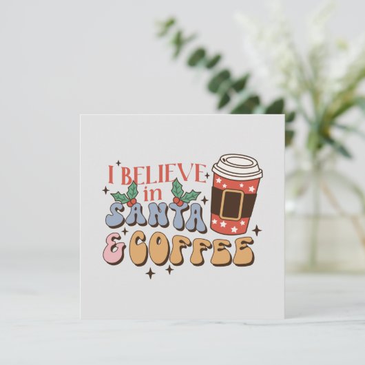 Weihnachtskaffee | Santa und Kaffee (Stehend Vorderseite)