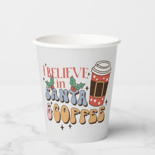 Weihnachtskaffee Santa und Kaffee Pappbecher