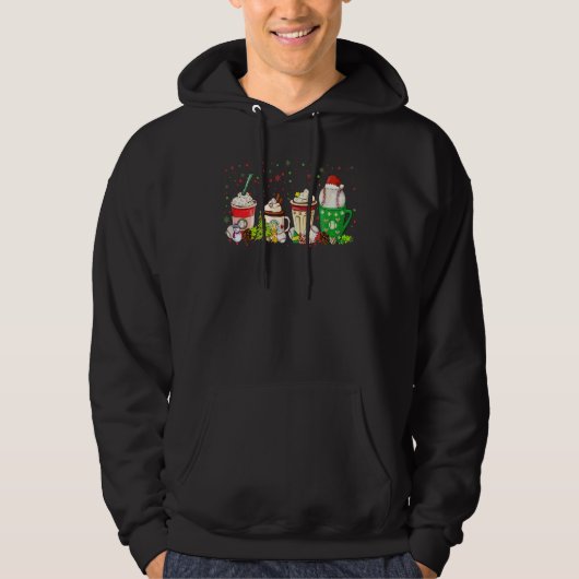 Weihnachtskaffee Softball Baseball Spieltagskaffee Hoodie (Vorderseite)