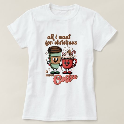 Weihnachtskaffee T - Shirt für Frauen (Design vorne)