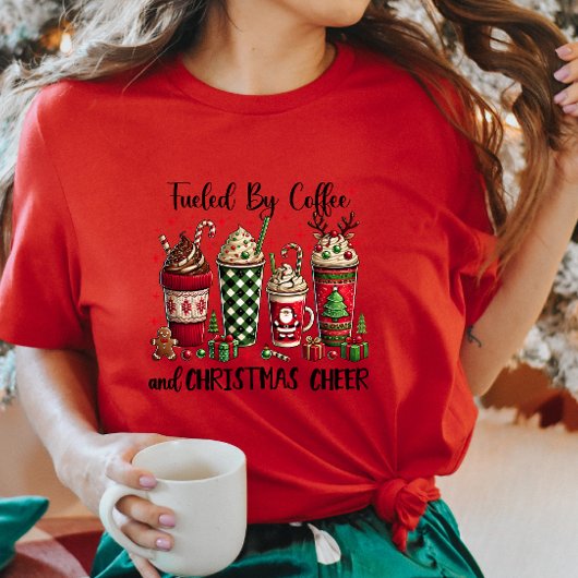 Weihnachtskaffee - T - Shirt mit Kaffee gespeist