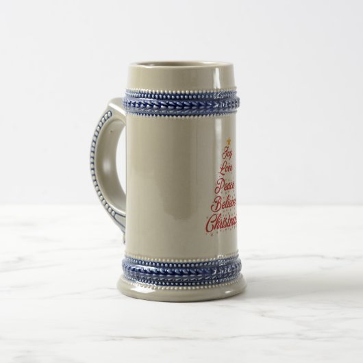 Weihnachtskaffee-Tasse Bierglas (Vorderseite Links)