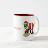 Weihnachtskaffee-Tasse durch Fishfry Entwürfe Zweifarbige Tasse (VorderseiteRechts)