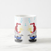 Weihnachtskaffee Tasse Geschenk Skater Gnome mit G (Mittel)