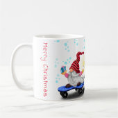 Weihnachtskaffee Tasse Geschenk Skater Gnome mit G (Links)