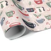 Weihnachtskaffee-Tasse Geschenkpapier (Rolleneckpunkt)