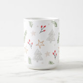 Weihnachtskaffee Tasse mit Weihnachtszeichnungen (Mittel)