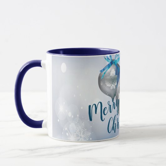 Weihnachtskaffee Tasse Ornamente Winterschneeflock (Links)