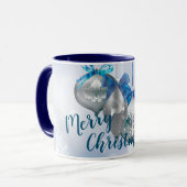 Weihnachtskaffee Tasse Ornamente Winterschneeflock (Vorderseite Links)
