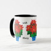 Weihnachtskaffee-Tasse, Poinsettias Tasse (Vorderseite Links)
