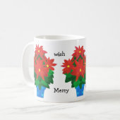 Weihnachtskaffee-Tasse, Poinsettias Tasse (Vorderseite Links)