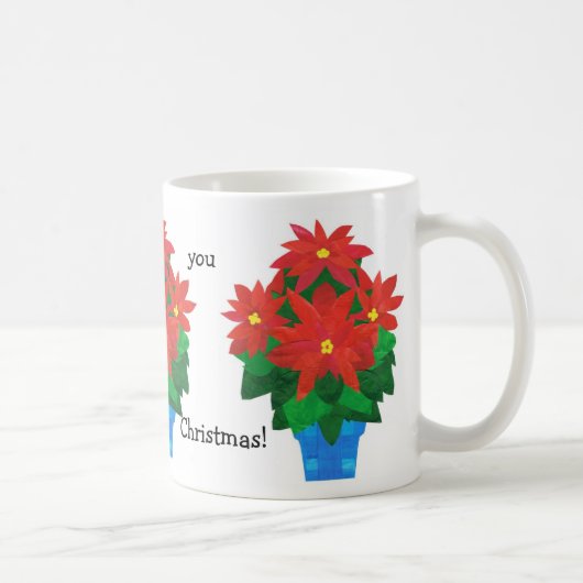 Weihnachtskaffee-Tasse, Poinsettias Tasse (Rechts)