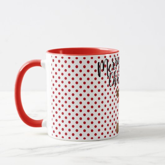 Weihnachtskaffee Tasse Reindeer Polka Dot Punkt P (Links)