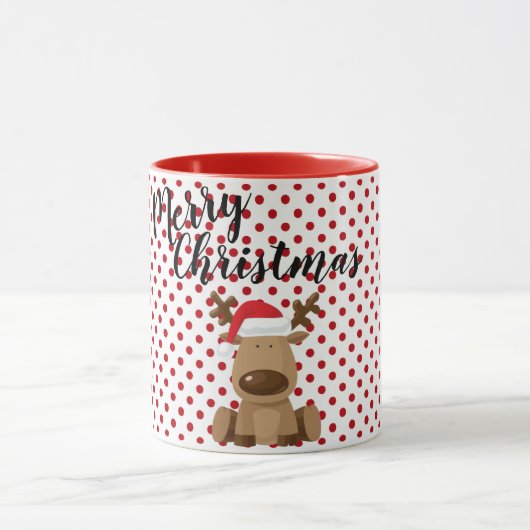 Weihnachtskaffee Tasse Reindeer Polka Dot Punkt P (Zentrum)