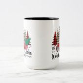 Weihnachtskaffee-Tasse | Zweifarbige Tasse (Mittel)