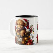Weihnachtskaffee-Tasse Zweifarbige Tasse (Vorderseite Links)