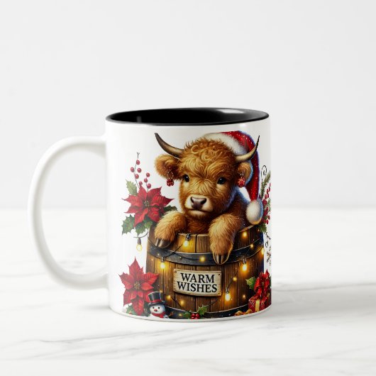 Weihnachtskaffee-Tasse Zweifarbige Tasse (Links)