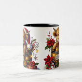 Weihnachtskaffee-Tasse Zweifarbige Tasse (Mittel)