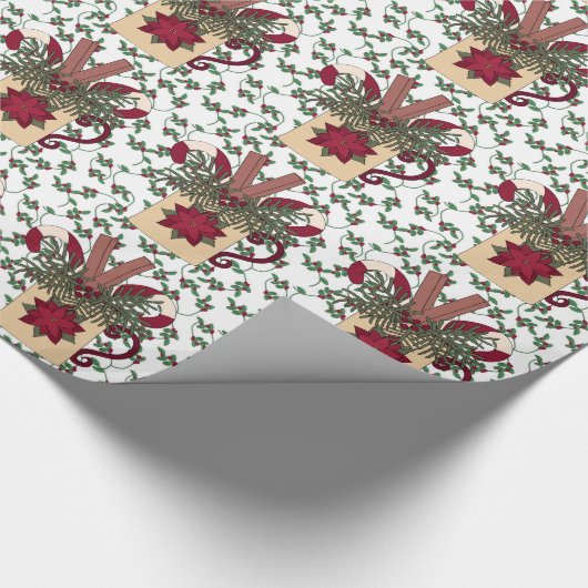 Weihnachtskaffee-Tassenverpackungspapier Geschenkpapier (Ecke)