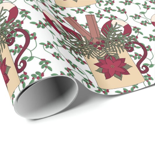 Weihnachtskaffee-Tassenverpackungspapier Geschenkpapier (Rolleneckpunkt)