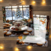 Weihnachtskaffee und Cookies Winterfensterwelt Karte