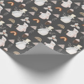 Weihnachtskaffee und Snowmen Geschenkpapier (Ecke)