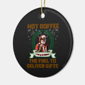 Weihnachtskaffee Weihnachten Ro Keramik Ornament (Links)