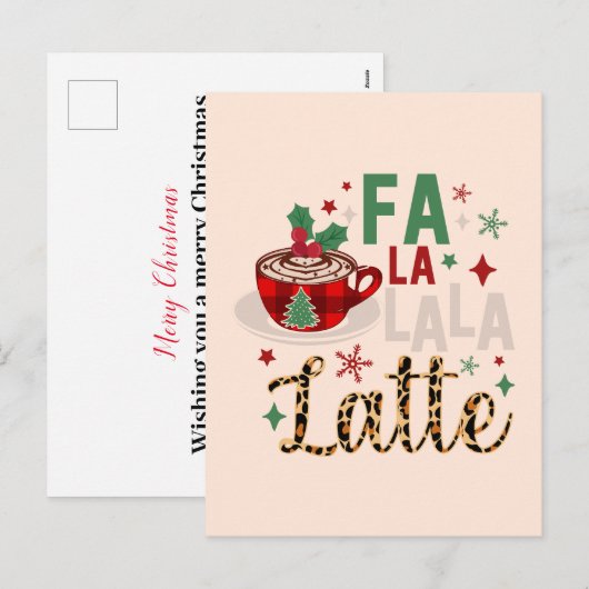 Weihnachtskaffee - Zitate Postcard Feiertagspostkarte (Vorne/Hinten)