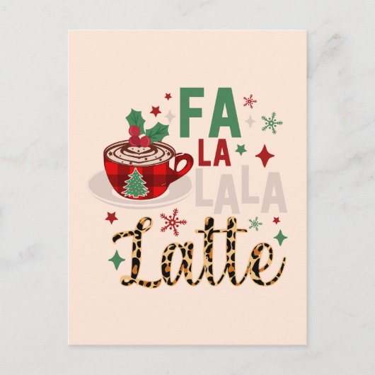 Weihnachtskaffee - Zitate Postcard Feiertagspostkarte (Vorderseite)