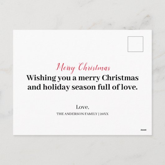 Weihnachtskaffee - Zitate Postcard Feiertagspostkarte (Rückseite)