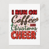 Weihnachtskaffee - Zitate Postcard Feiertagspostkarte (Vorderseite)